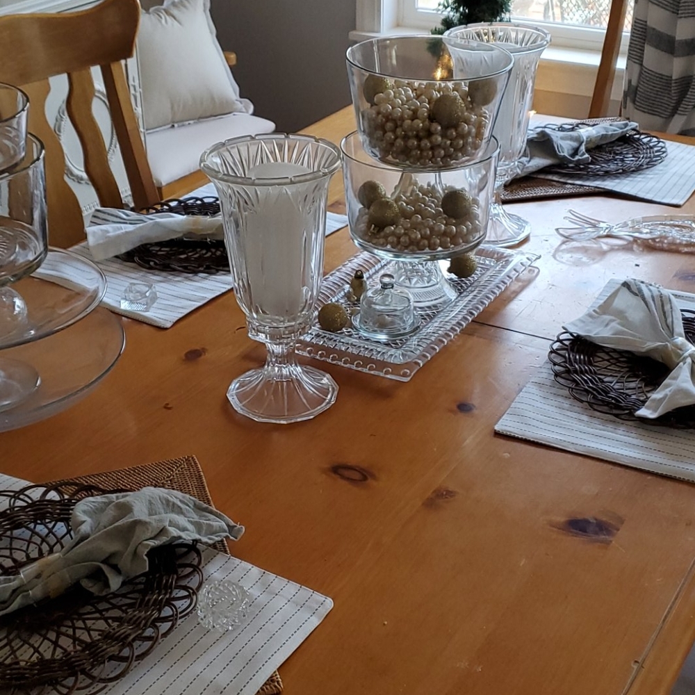 Very rare good shape brown wicker place setting
